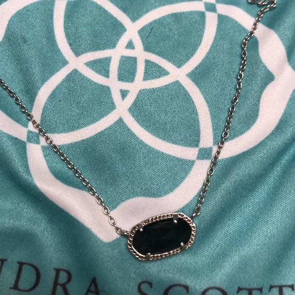 Kendra Scott Silver Necklace with Red Pendant - Picture 2 of 2